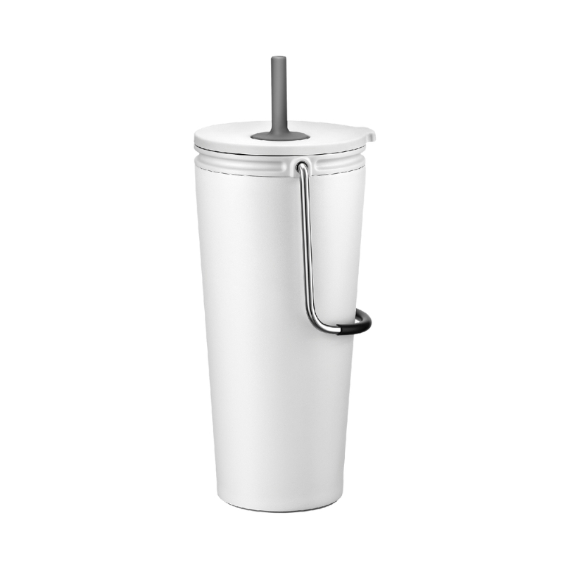 LHC4268WHT - Bình giữ nhiệt có ống hút LocknLock Bucket Tumbler with Straw - Màu trắng